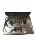 Built-In Kitchen 2 Burners with cover and piezo SUTER