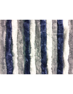 Caravan Chenille Curtain BLUE/GREY/WHITE